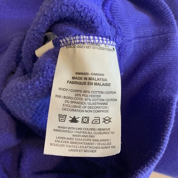 Nike Sweatshirt Womens XS Extra Small Violet Sportswear Phoenix Fleece Polo Crop - Picture 11 of 14